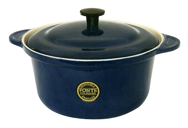Round pan with sheet iron lid